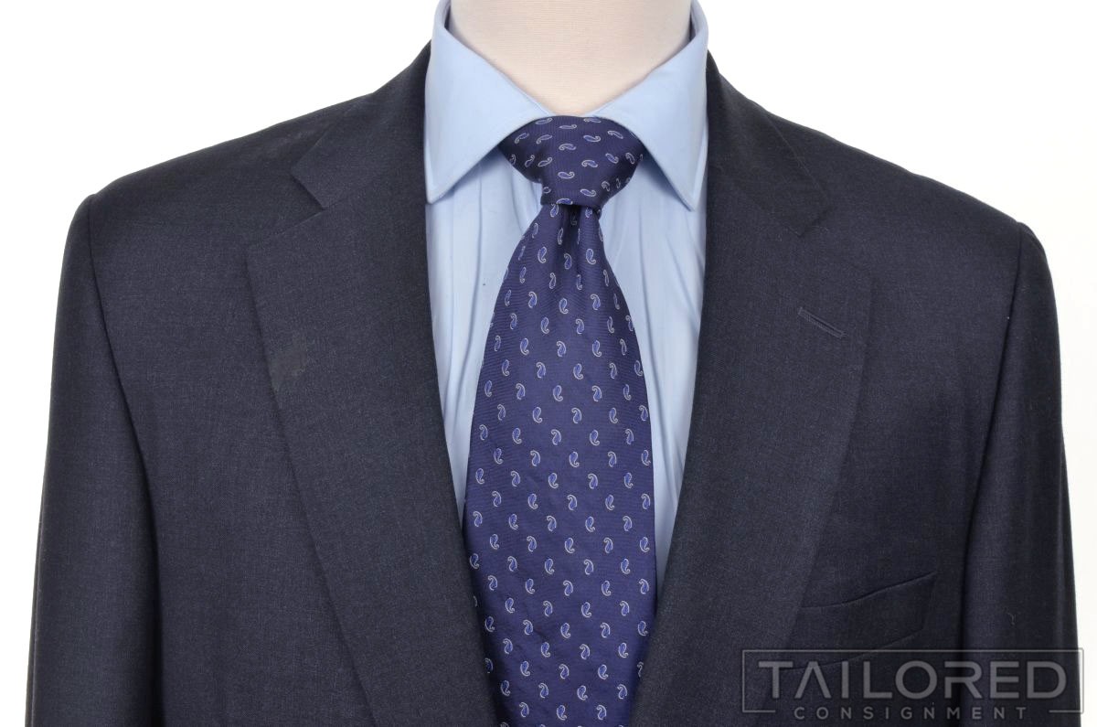 PAUL STUART Solid Gray 100% Wool Jacket Pants SUI… - image 2