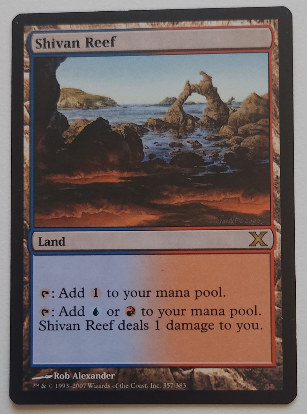 MTG Shivan Reef LP - 10th Edition 10E Rare UR Land Regular Pain Land