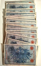 1908 $100 Marks Germany VG to VF! German Paper Money Currency P-33/34