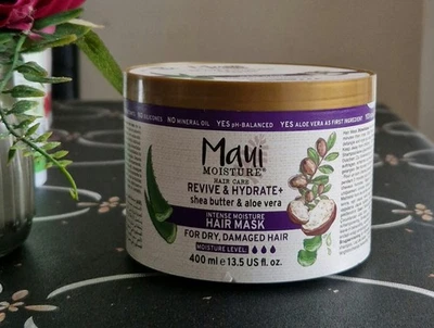 SHEA MOISTURE Maui Hair Mask Moisture Shea Butter Aloe Vera Haircare Revive Dry Damaged Hair