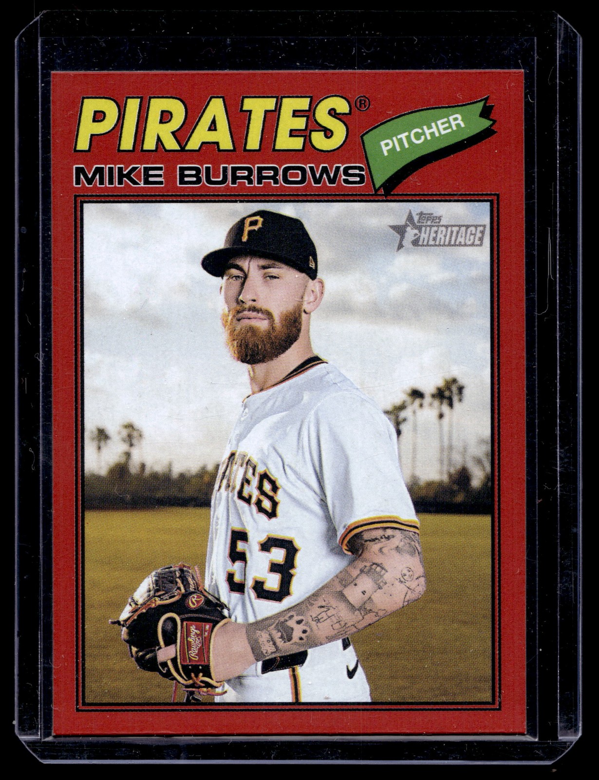 2026 Topps Heritage MIKE BURROWS #96 NM Red Border