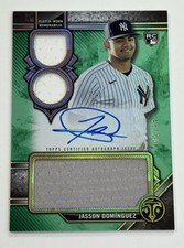 2025 Topps Tier One Jasson Dominguez RC Green /50 Triple Relic Auto Yankees