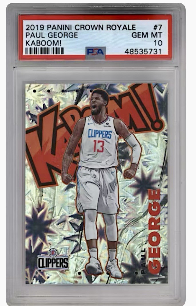 2019-20 Panini Crown Royale KABOOM! Paul George SSP Case Hit RARE! PSA 10 GEM