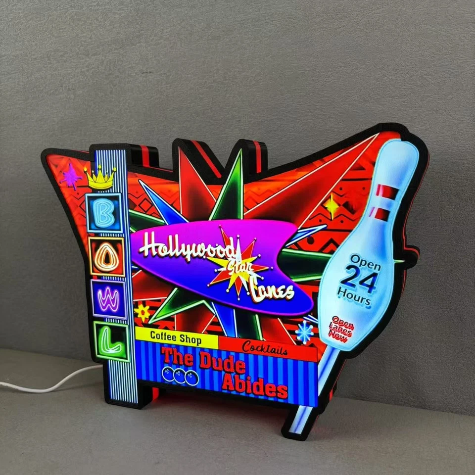 The Big Lebowski Topper Led Lightbox for The Dutch Pinball Pinball Machine - Image 2 of 4