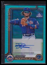 2025 Topps Pro Debut #PD-85 Jeremy Rodriguez Base Autographs Aqua Foil #/75