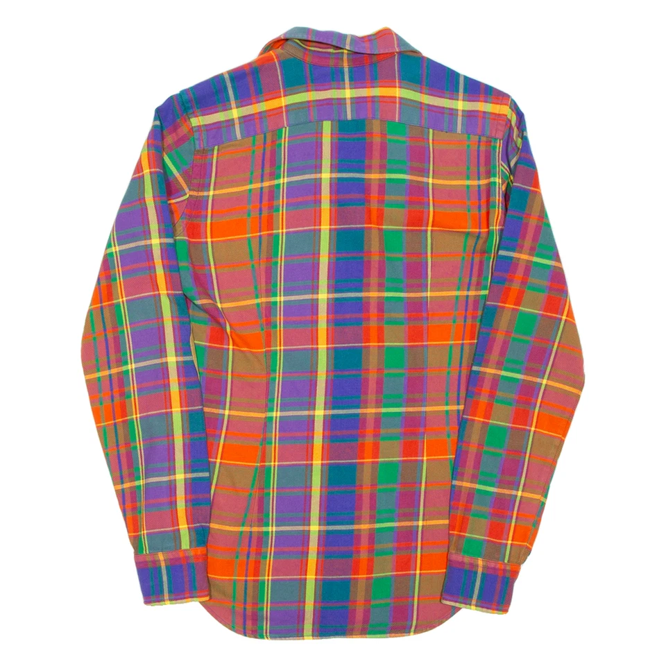 Camisa de franela a cuadros rojos manga larga Ralph Lauren para mujer S Foto 3 de 4