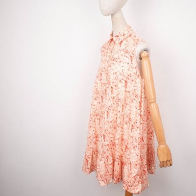 MAX&MOI Paris Double Side Cotton Sleeveless Floral Shirt Dress Size 36 S