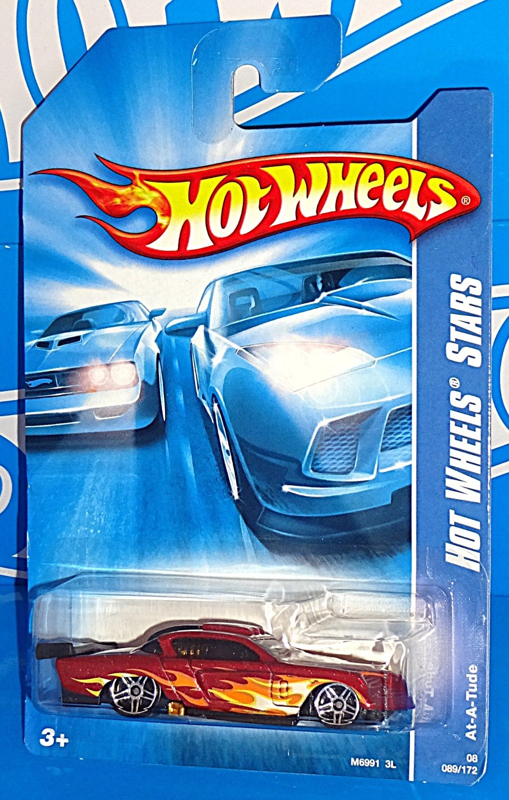 Hot Wheels 2008 International Card Hot Wheels Stars #89 At-A-Tude Mtflk Red