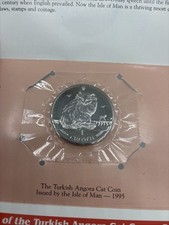Moneda Corona Gato Angora Turco Fleetwood, Isla de Man 1995
