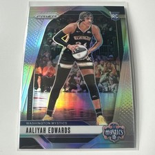 2024 Panini Prizm WNBA #70 Aaliyah Edwards Silver Prizm Rookie - Mystics