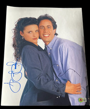 JERRY SEINFELD JULIA LOUIS DREYFUS SIGNED AUTOGRAPH 11x14 SEINFELD BECKETT BAS
