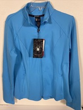 Activewear Blue Spyder Jacket Size Large With Front Zipper And Pockets NWT U1