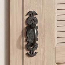 Renovators Supply Fence Gate Latch Lock 6" Black Thumb Cabinet Door Latch Lock