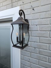 Progress Lighting 17.5 Wall Lantern Outdoor Light Oil Rubbed Bronze Clear Glass