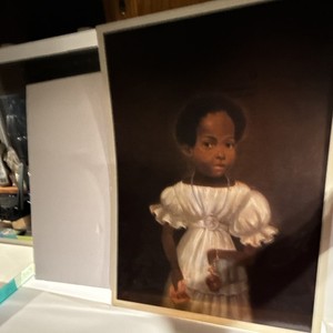 Black Americana Little Black Girl Art Print w/Descriptive Text on Back 18”x24”