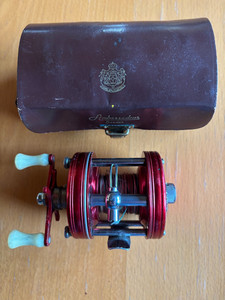 Vintage Abu Ambassador Reel from Sweden With Leather Case, No 5000