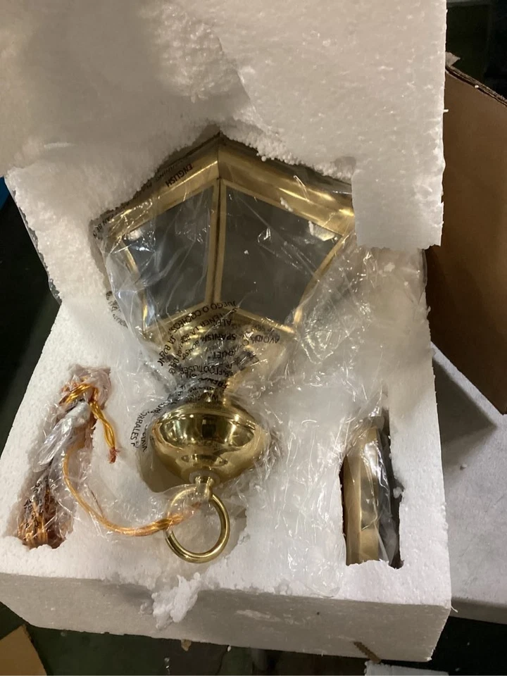 Livex Lighting 2255-02 Monterey 2-Light Outdoor Hanging Lantern, Polished Brass - Image 2 of 4