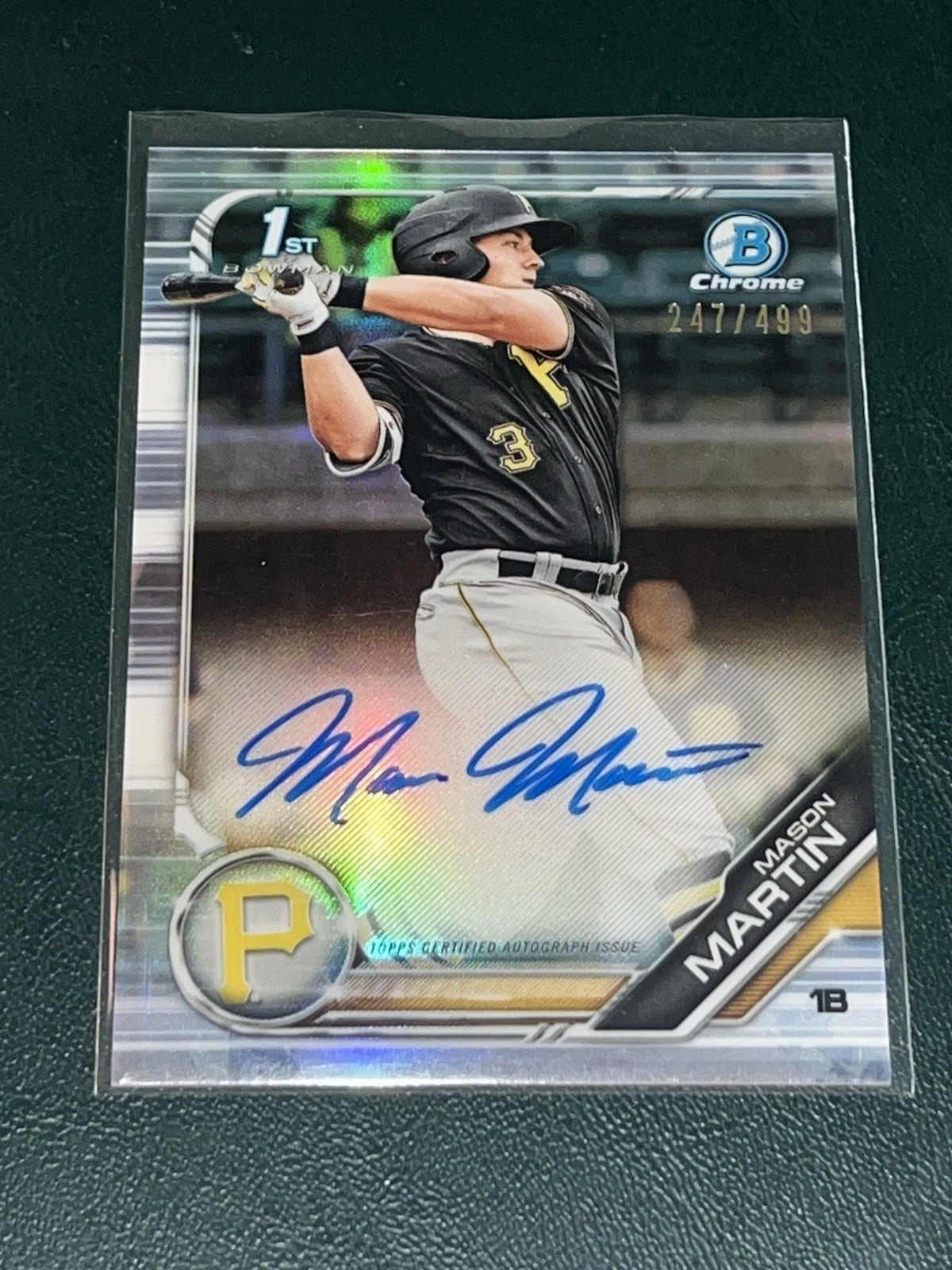 2019 Bowman Chrome Mason Martin REFRACTOR /499 AUTOGRAPH