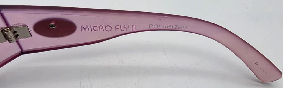 MicroFly II Sunglasses Your Fly Is Open Purple Color w/ Gray Polar Lenses - Image 4 of 4
