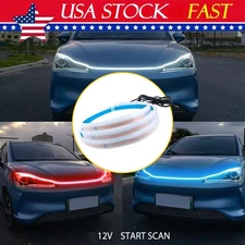 Dynamic Scan Start Up Hoodbeam Kit, Flexible Car Hood LED Strip Lights 59/70inch