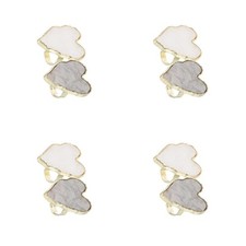 Portable Resin Nail Mixing Palette 8Pcs Heart Shape Assorted Colors