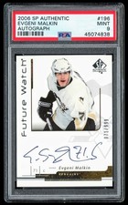 Evgeni Malkin 2006-07 SP Authentic Future Watch Auto PSA 9 Rookie RC Jersey #071