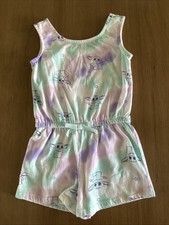 Baby Yoda Girl's Star Wars Mad Engine baby Yoda Pink/Purple/Teal romper size 4/5