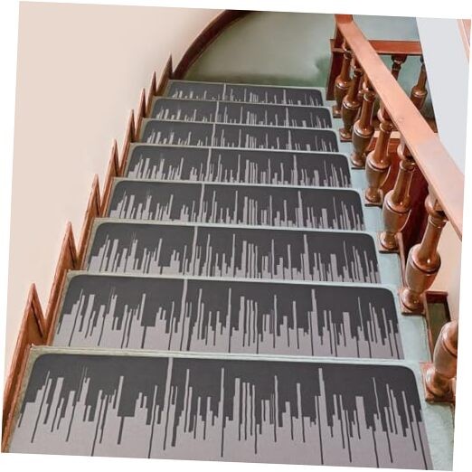 9x30 Inch Non-Slip Rubber Stair Treads 4-Pack for Indoor Steps