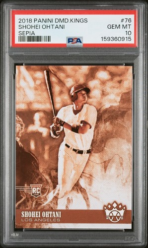 2018 PANINI DIAMOND KINGS 76 SHOHEI OHTANI SEPIA (RC) ***PSA 10***