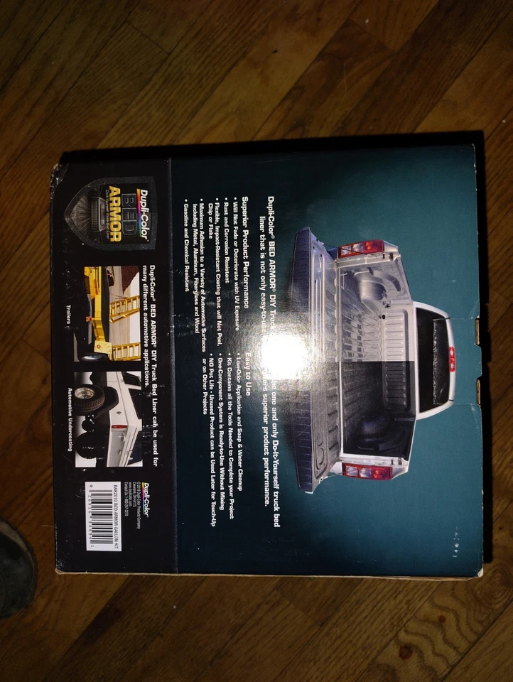 Kit de revestimiento de cama de camión hágalo usted mismo armadura de cama de doble color revestimiento de poliuretano negro satinado Foto 3 de 4