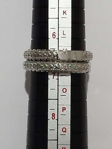 Ladies Fine Silver Brilliant Cut White Sapphire Solitaire Ring - Picture 6 of 9