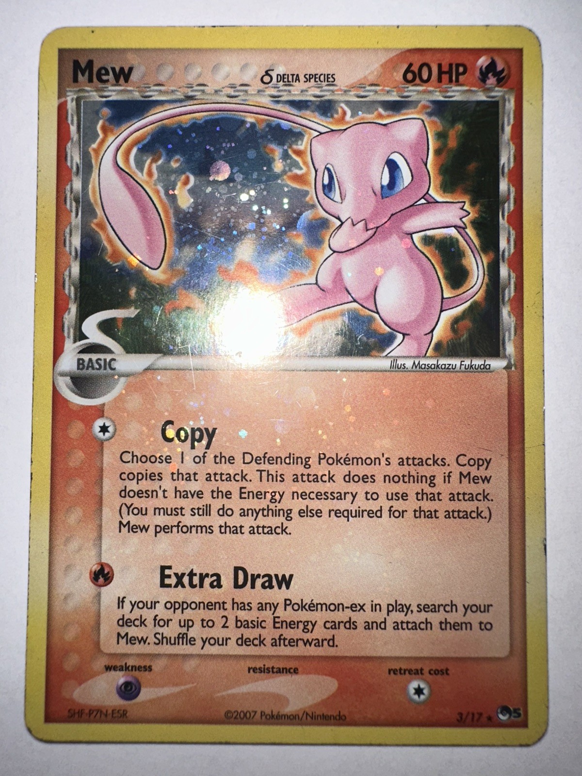 Pokemon Mew #3/17 - Holo - Corrected Back - POP Series 5 - LP