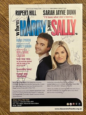 Signierter Theaterflyer 2010 - When Harry Met Sally - Rupert Hill & Besetzung