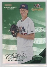 2013 USA Baseball Champions Certified National Team Mirror Green Ryne Stanek 1g9