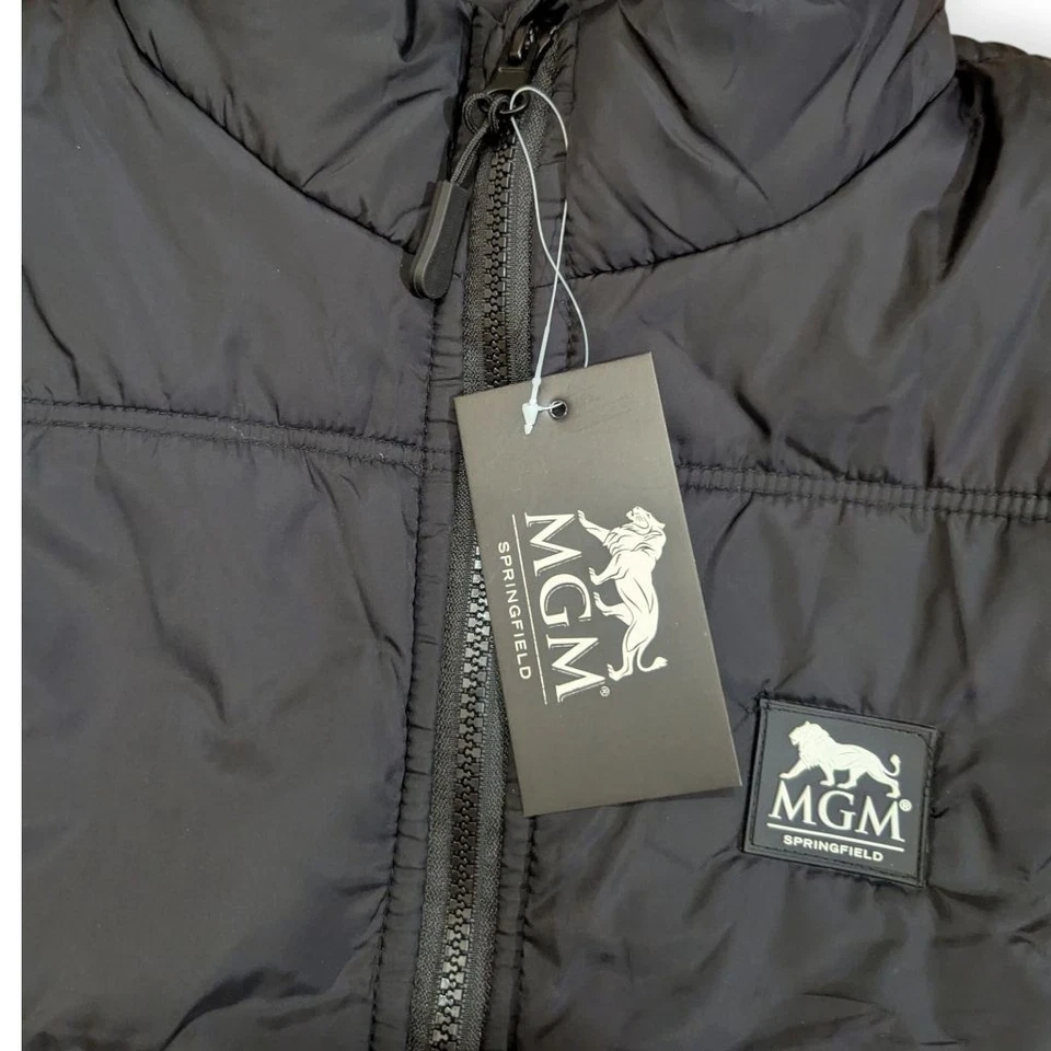 MGM Springfield NWT Black Puffer Vest Medium M - Image 3 of 4