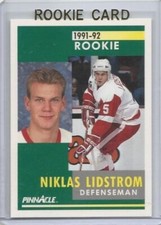1991-92 Pinnacle Nicklas Niklas Lidstrom Rookie Card RC #320 Mint