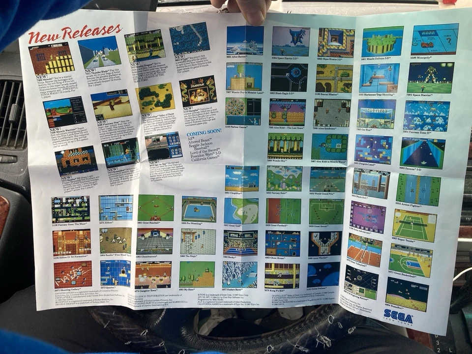 1988 Sega Master After Burner Promo Poster Fold Out -Original 16.75”x 11.5”in - Image 2 of 4