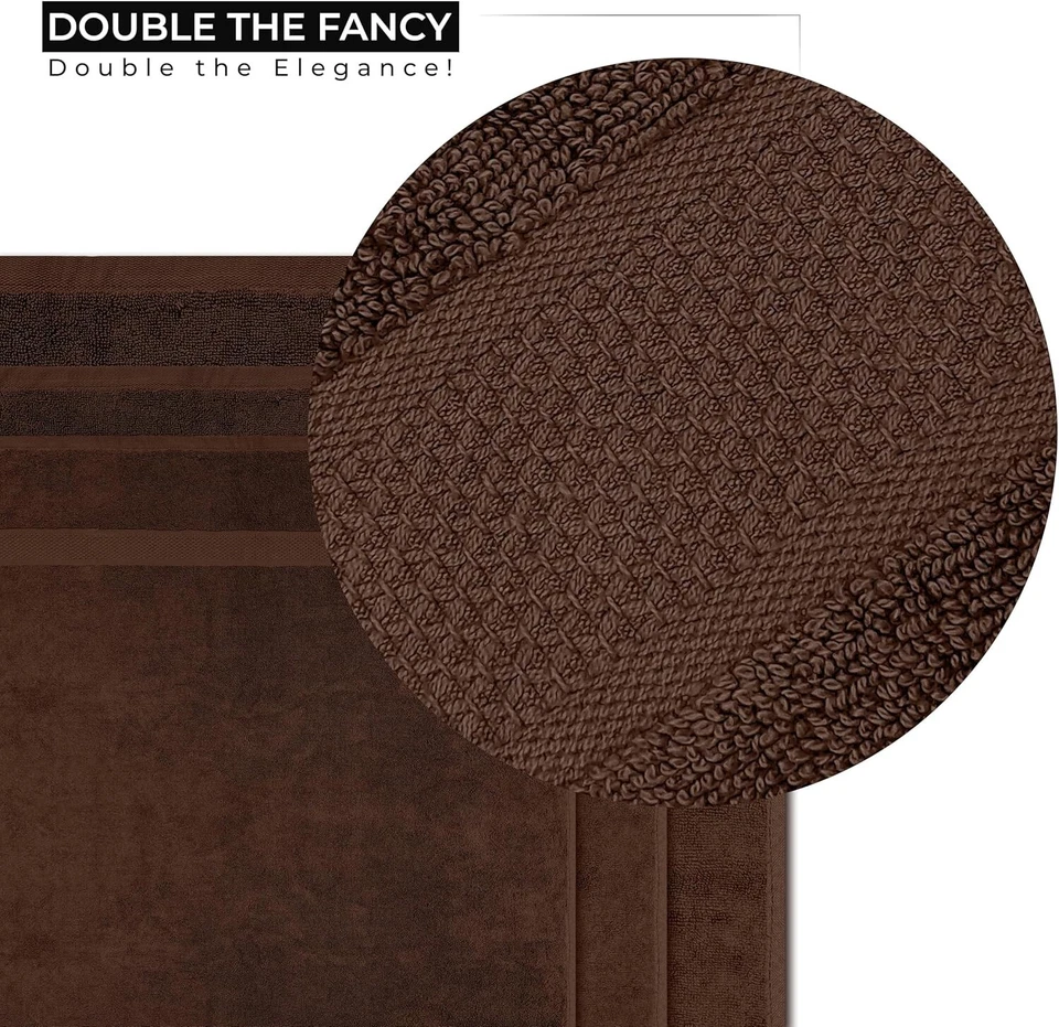 JUEGO DE 8 TOALLAS MARRÓN PROFUNDO SUAVE MULLIDO ABSORBENTE 100% ALGODÓN GREATWESTERNTEX Foto 4 de 4