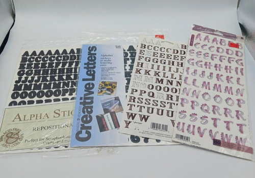 Lot Letters Numbers Alphabet Stickers Scrapbooking Paper Crafting Junk Journal - Picture 2 of 10