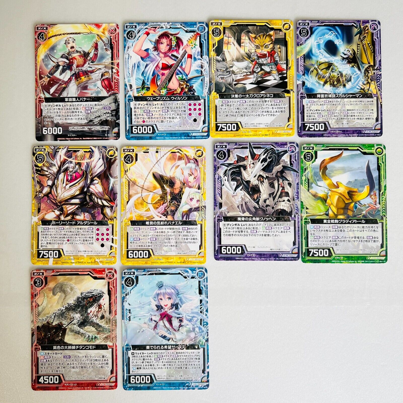 Z/X ZX TCG Trading Cards Various 10 Cards Set Japanese