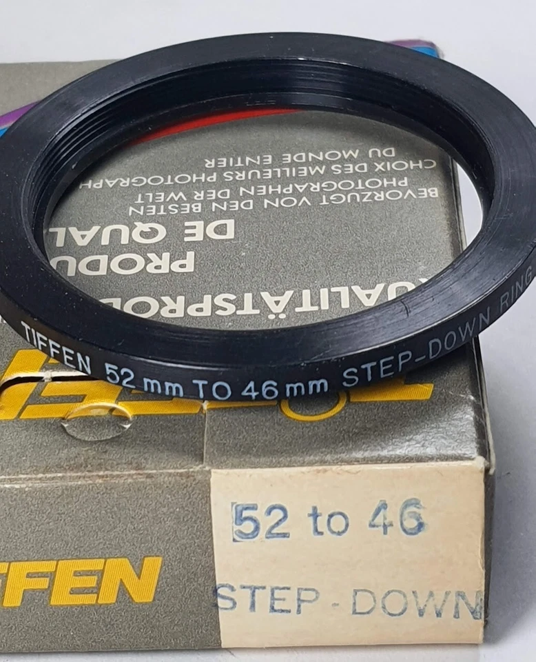 TiFFEN 52-46mm Step Down Lens Filter Converter Adapter Ring 52mm-46mm E52-E46 - Image 3 of 4