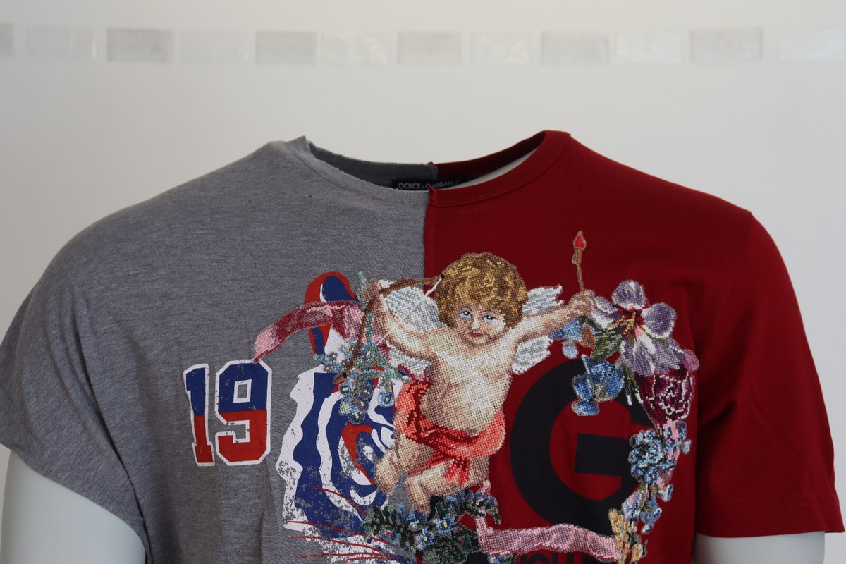 Dolce & Gabbana シチリア エンブロイダリー Tシャツ DOLCE & GABBANA T-shirt White Graphic Print Cotton Crew Neck