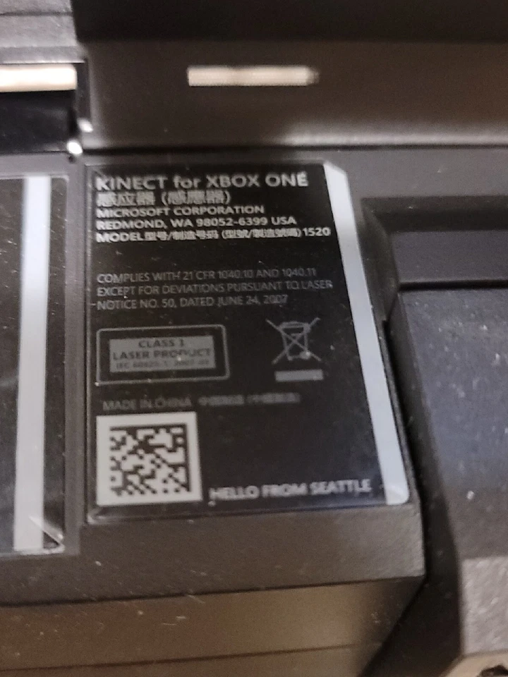 Microsoft Xbox One Kinect Camera Motion Sensor Bar-Model 1520 Works Great. READ - Image 4 of 4