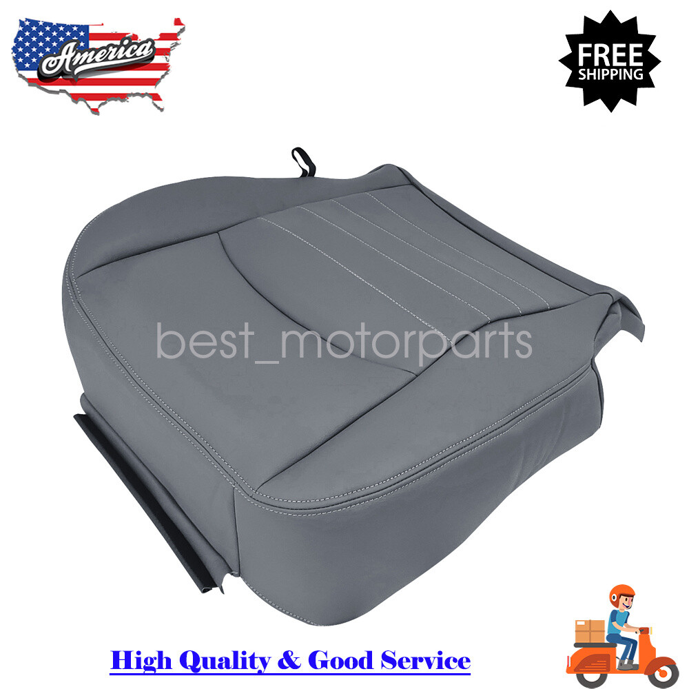 Driver Side Bottom Leather Seat Cover For 13-15 Dodge Ram 1500 2500 3500 ST Gray