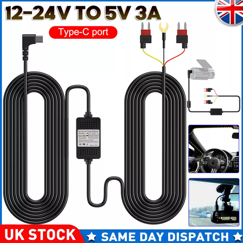 Universal Micro USB Hard Wire Fuse Kit 12V to 5V CAR CHARGER For 0906 Dash Cam e Universal Micro USB Hard Wire Fuse Kit 12V to 5V CAR CHARGER For 0906 Dash Cam e