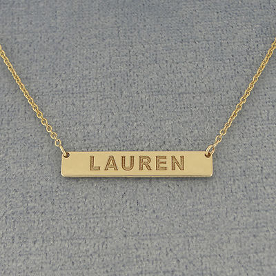 10k Gold Engraved Both Side Personalized Name 1
