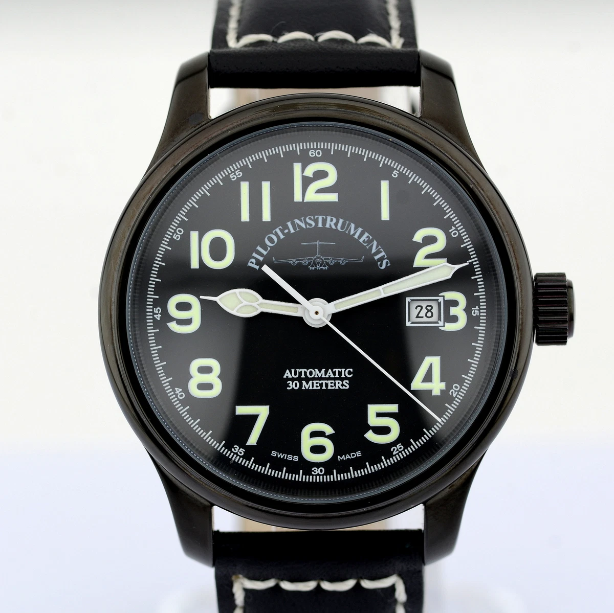 Zeno Watch Basel NC Pilot Automatic Date Gentlmen s Steel