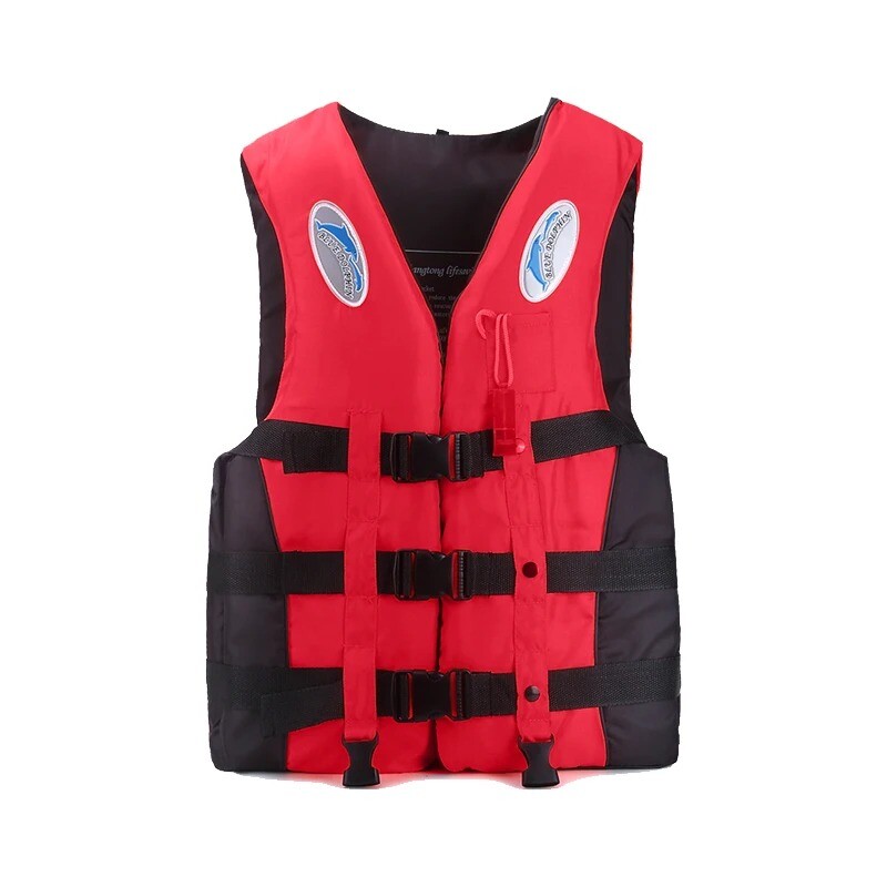 Kids & Adults Life Jacket with Whistle - Sizes S to XXXL for Men, Women & Children