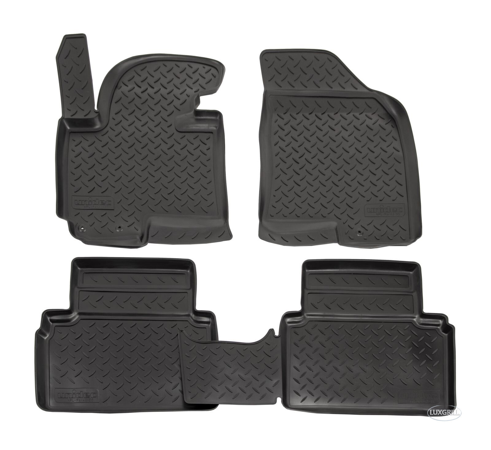 Tapis de sol caoutchouc 3D pour Kia Sportage SL 2010-2016 noir sur mesure