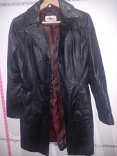 Buttsons Leather Black Jacket Size 12 Express Shipping